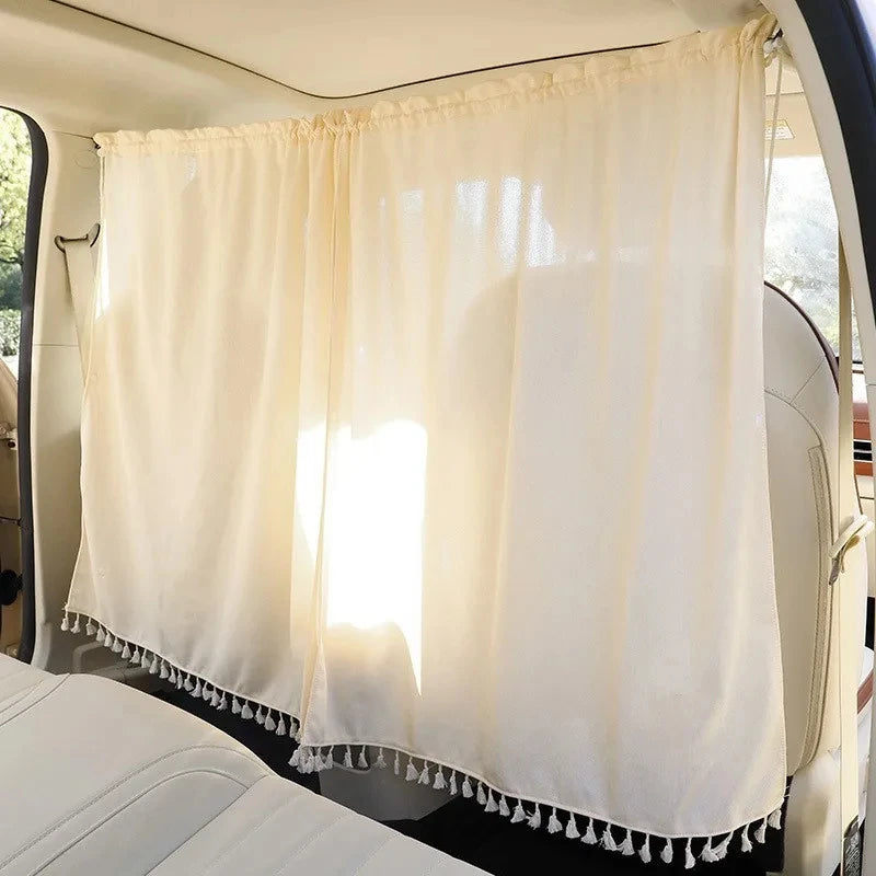 Car Privacy Partition Curtains Front Rear Anti-peeping Blackout