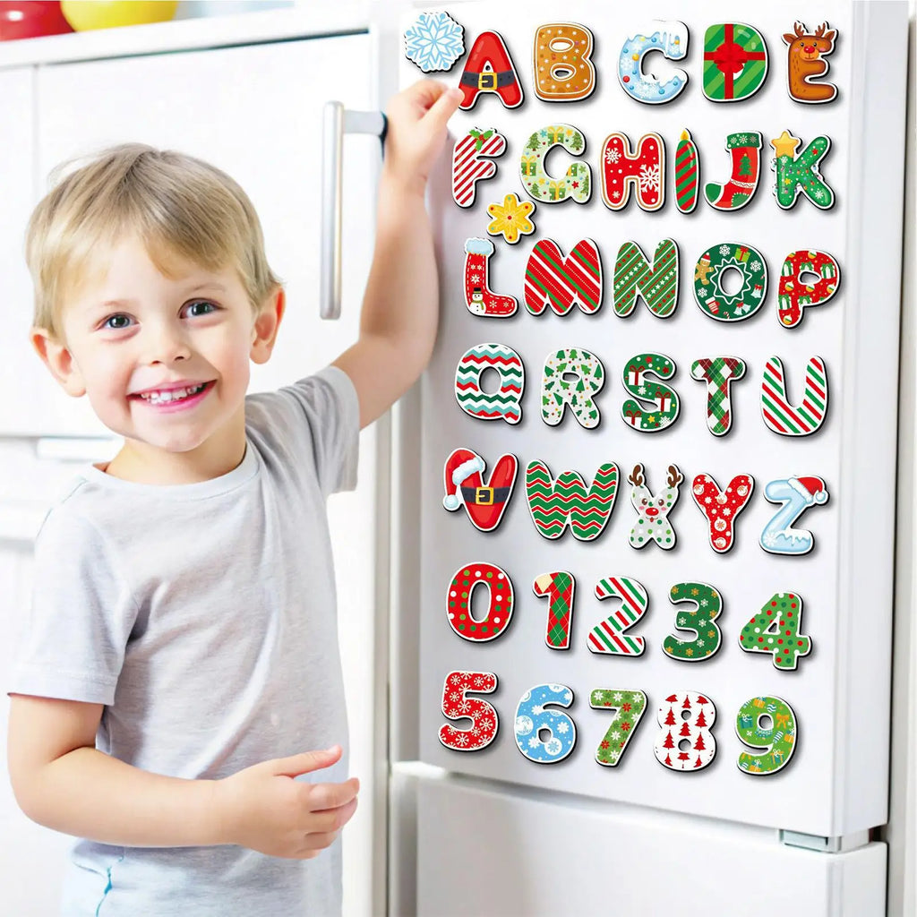Magnetic Letters Learning Tool Refrigerator Magnets Kids Boys Home Zpaxo