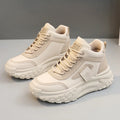 Sneakers Women Fashion Thick Soled Running Shoes Ladies Lace Up Zpaxo Khaki 38 China Mainland