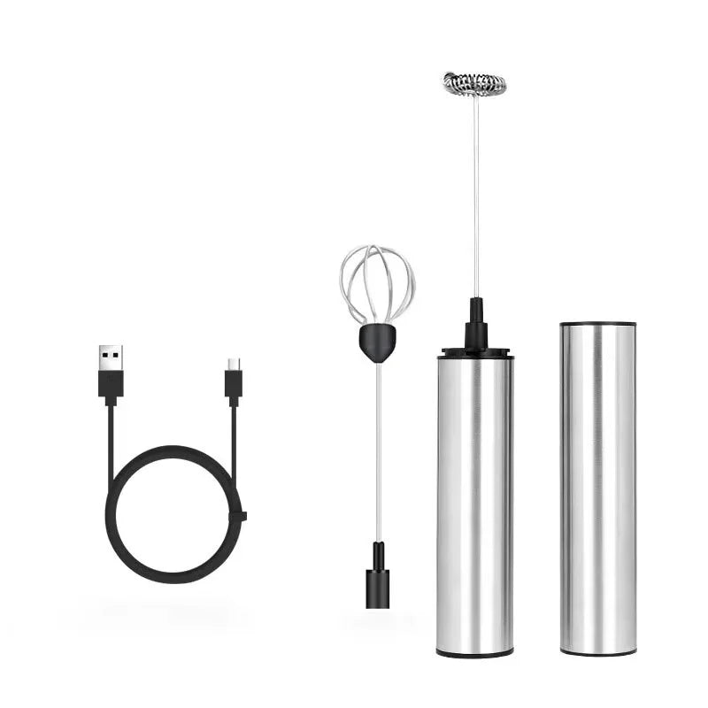 Portable Electric Milk Frother Mini USB Rechargeable Foam Maker Handheld Foamer High Speed Drink Mixer Coffee Blender Egg Beater Zpaxo