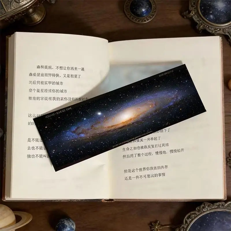 Galaxy Starry Sky Acrylic Movie Bookmark – Vintage Film Art Gift