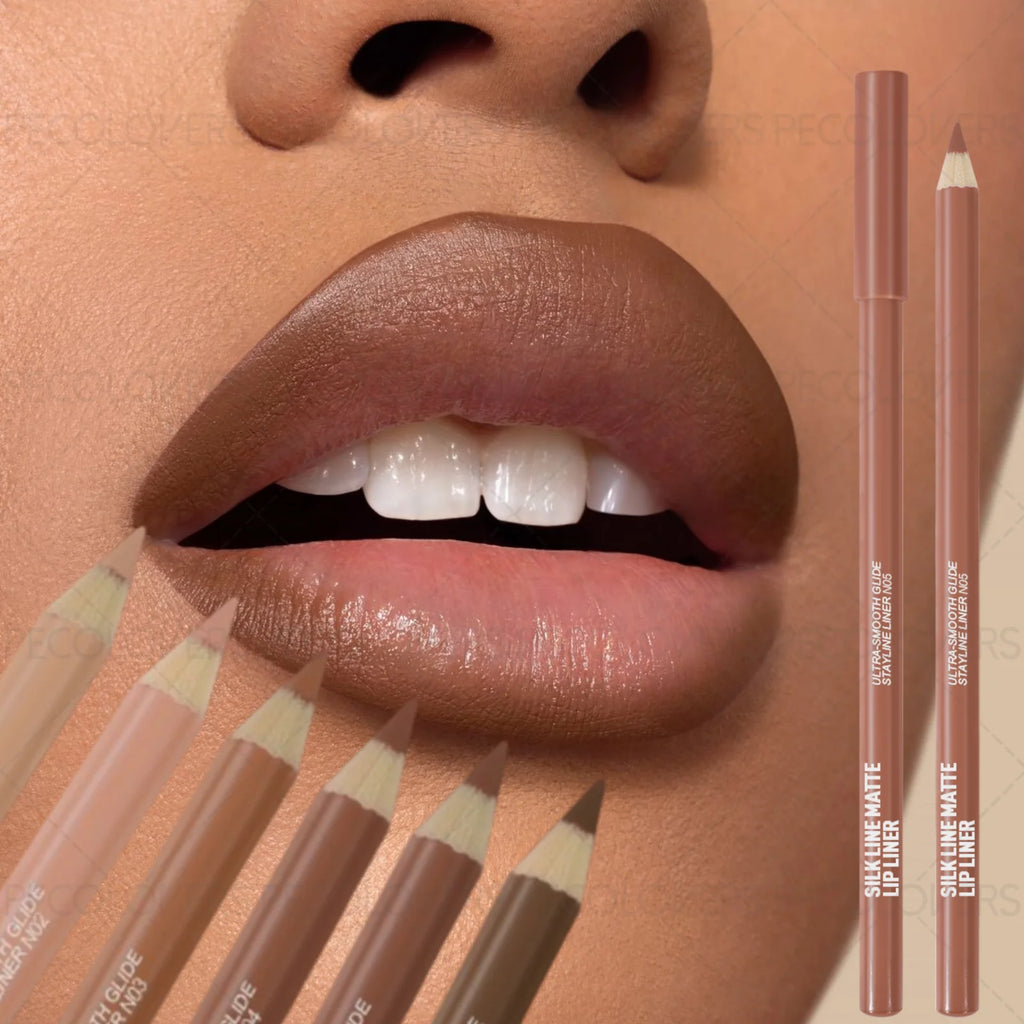 1PC Waterproof and Sweatproof, Non-fading, 3D Lip Shape, Nude, Brown, Red, Smooth Finish, Stackable, Lip Liner,for Daily Makeup. Zpaxo