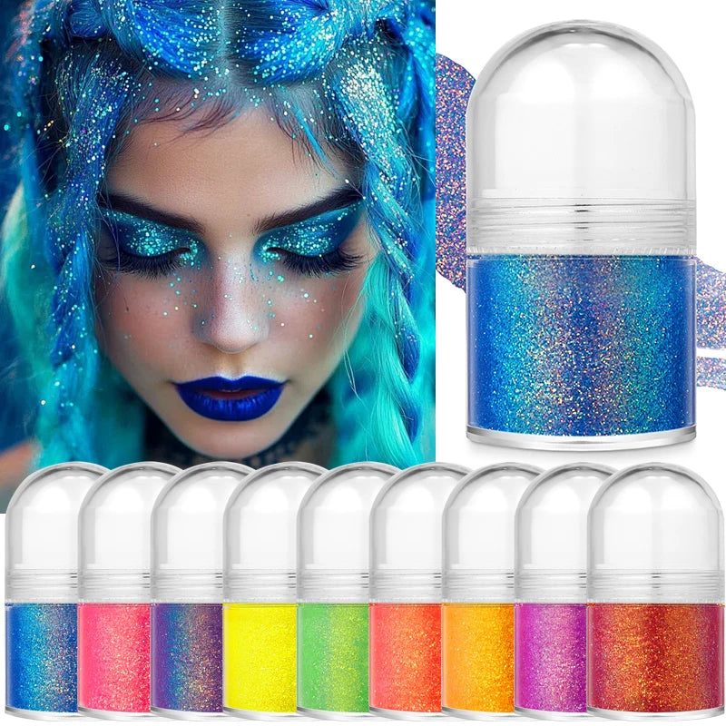 Rolling Sequin Face Body Glitter Gel Lasting Shine Sparkling Sequins Glitter Gel for Carnival Parties Festival and Stage Makeup Zpaxo