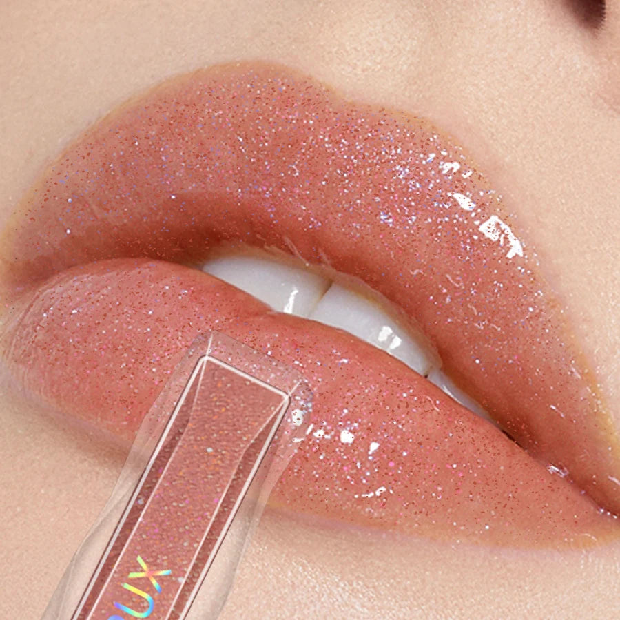 Sweet Sparkling Lip Glaze Mirror Shine Light Gloss Transparent Tint