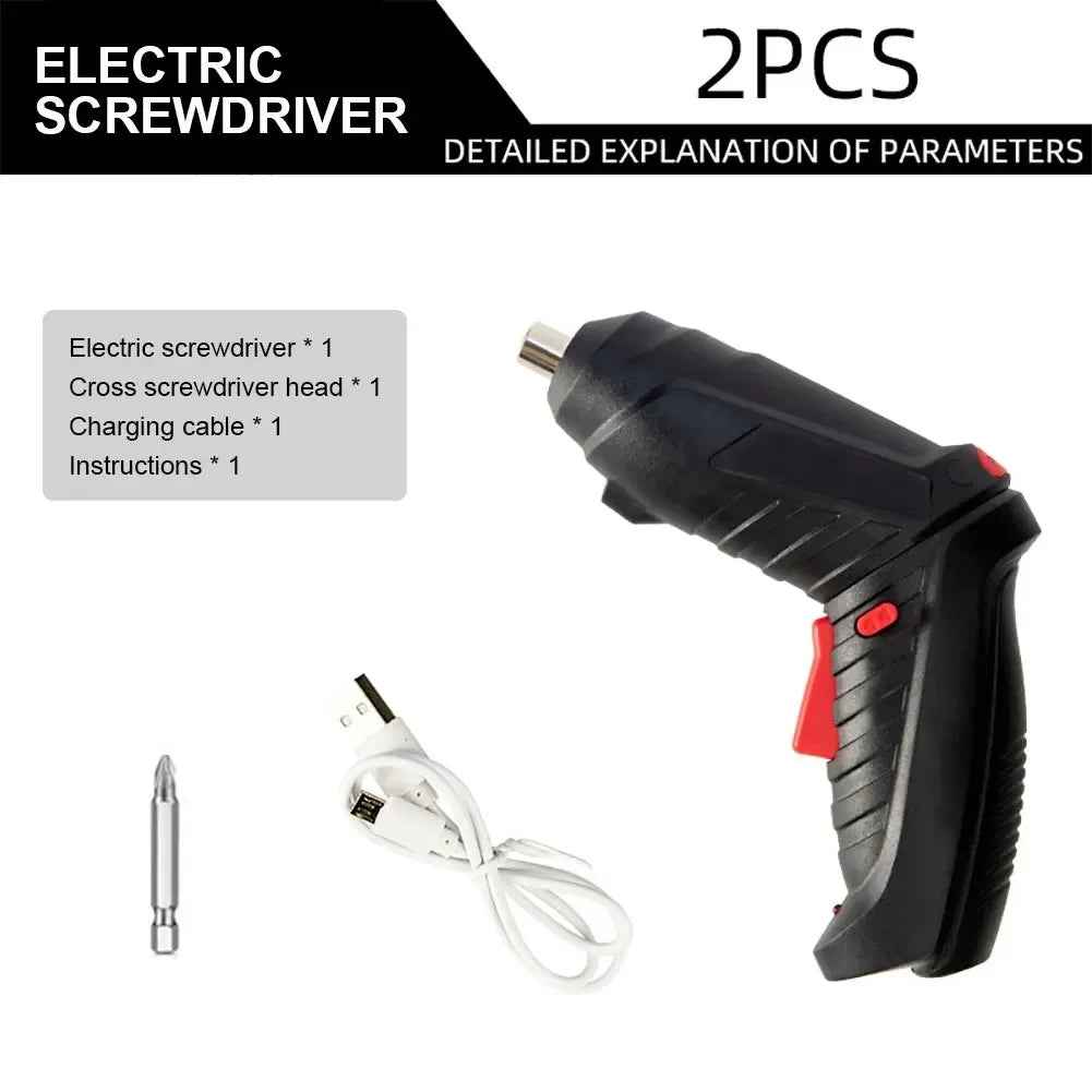 Electric Screw Driver 3.6V Mini Household Electric Drill Rotated Cordless Screwdriver Impact Drills Portable Power Repair Tools Zpaxo Basic set