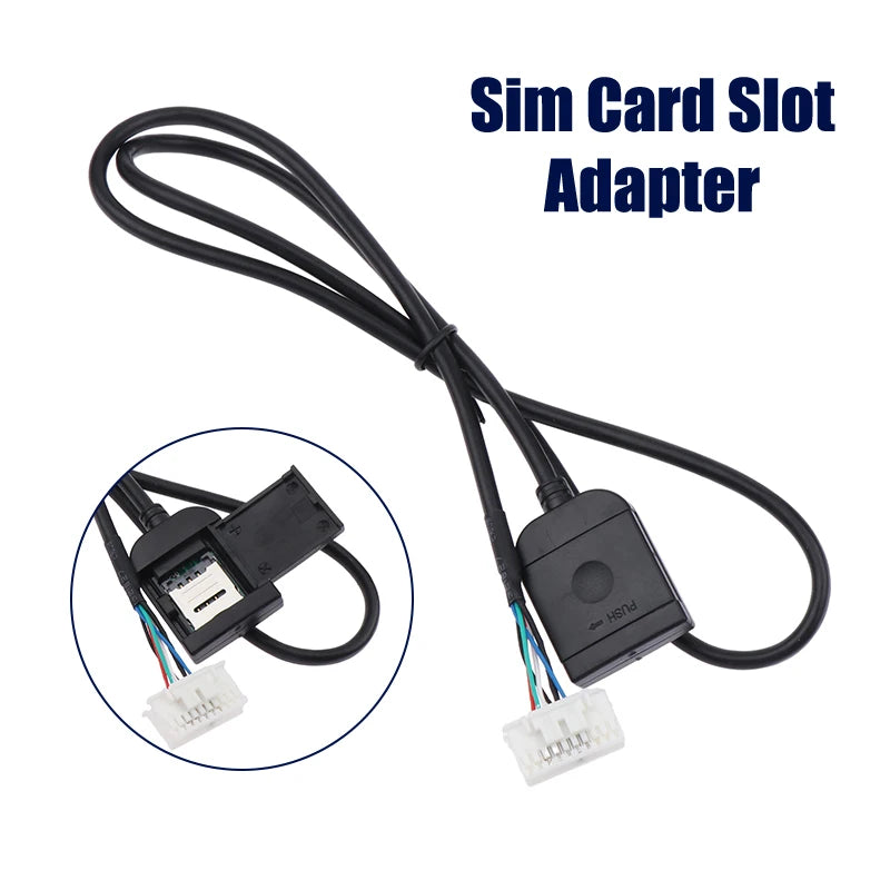 4G SIM Card Slot Adapter 20-Pin Cable for Android Car GPS Radio