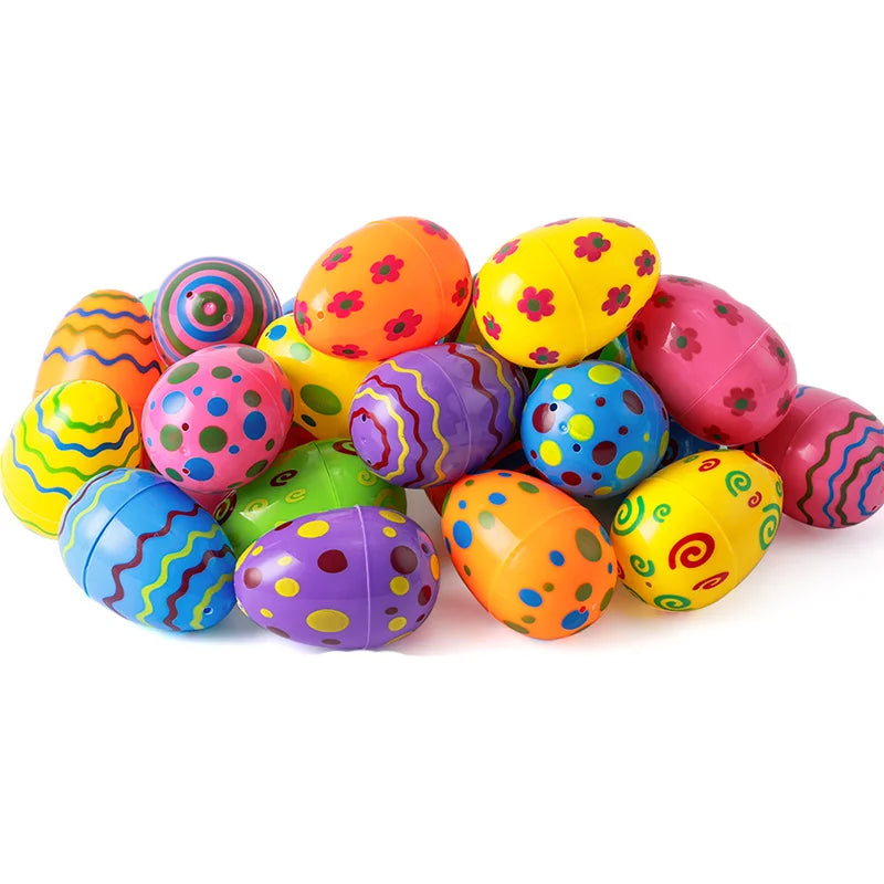 12 Golden Easter Eggs Plastic Empty Egg Party Yard Game Prizes