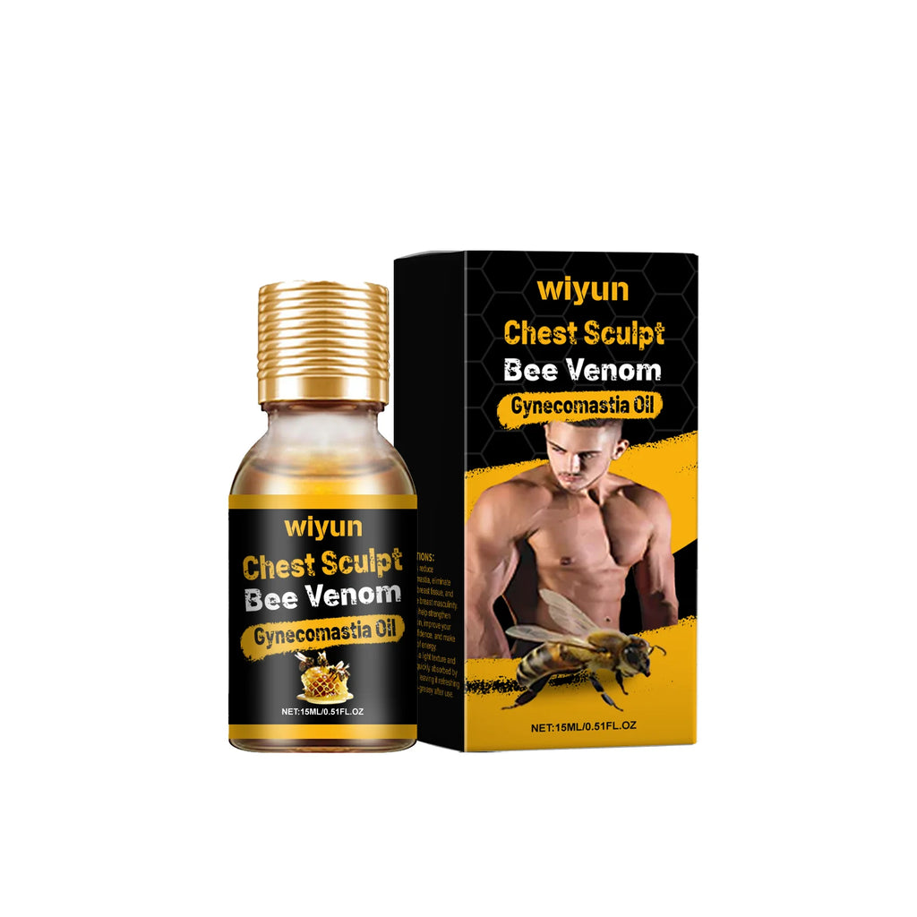 Bee Venom Gynecomastia Chest Shaping Oil for Men | WIYUN Chest Shaping Oil Zpaxo 15ml boxed