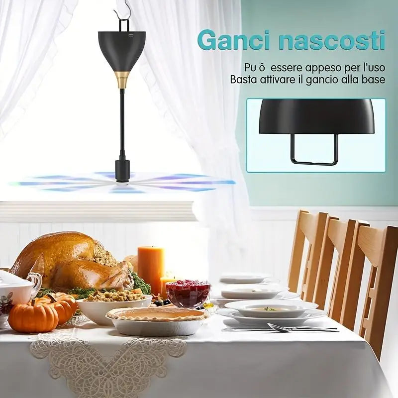 Fly Repellent Table Fan – Soft Blade, Chemical-Free & Portable
