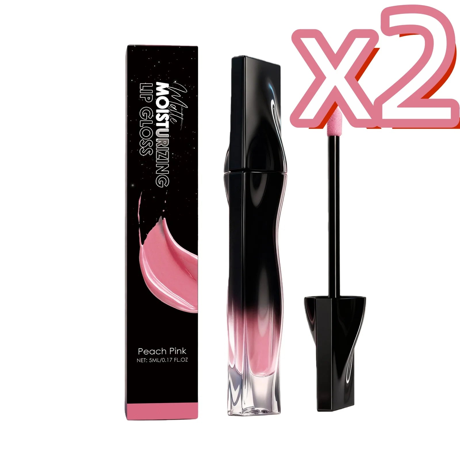 Premium Matte Lip Balm 6-Color Moisturizing Lipstick Set Matte Lipstick Set Zpaxo Peach Pink X2