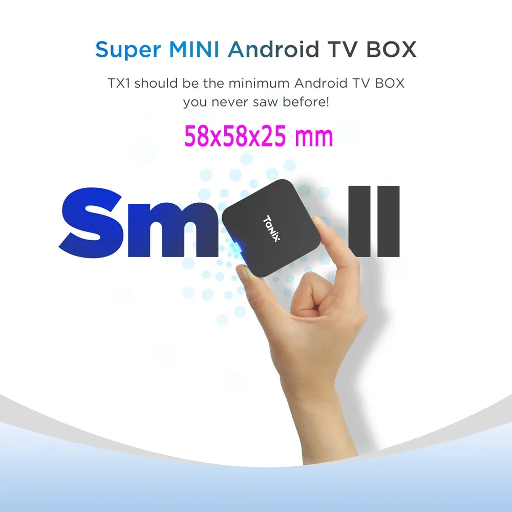 Tanix Tx1 TV Box Wifi 4K HDR Android10 USB Mini Portable Video Movice Zpaxo