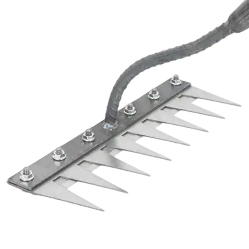 Garden Weeding Rake Sturdy Efficient Metal Practical Convenient Heavy Duty for Yard Cultivating Gardening Landscapers Homeowners Zpaxo