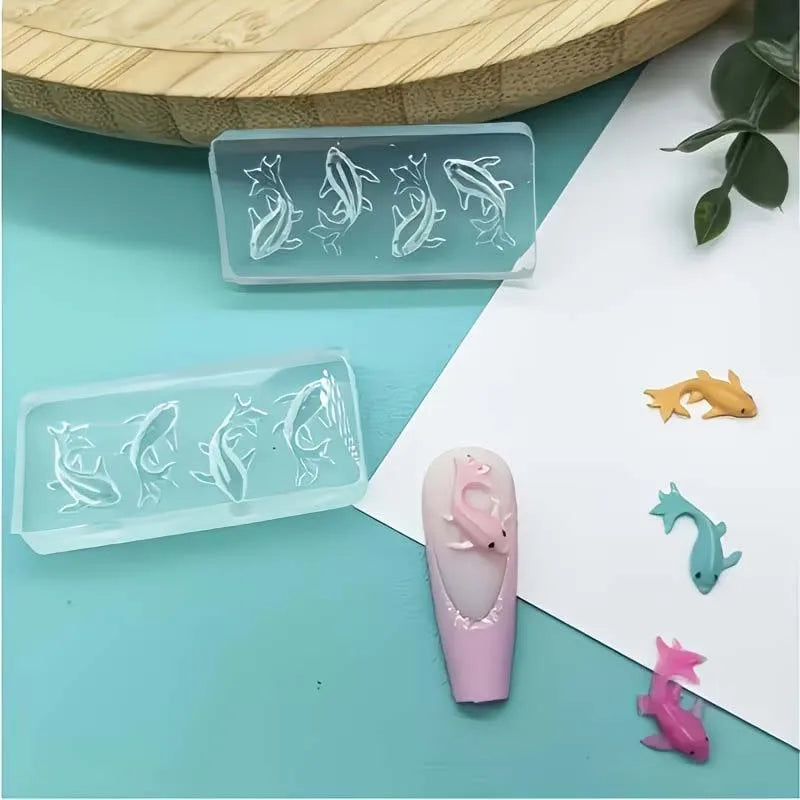 Koi Fish Silicone Resin Mold for Nail Art & Jewelry Making Silicone Resin Mold Zpaxo