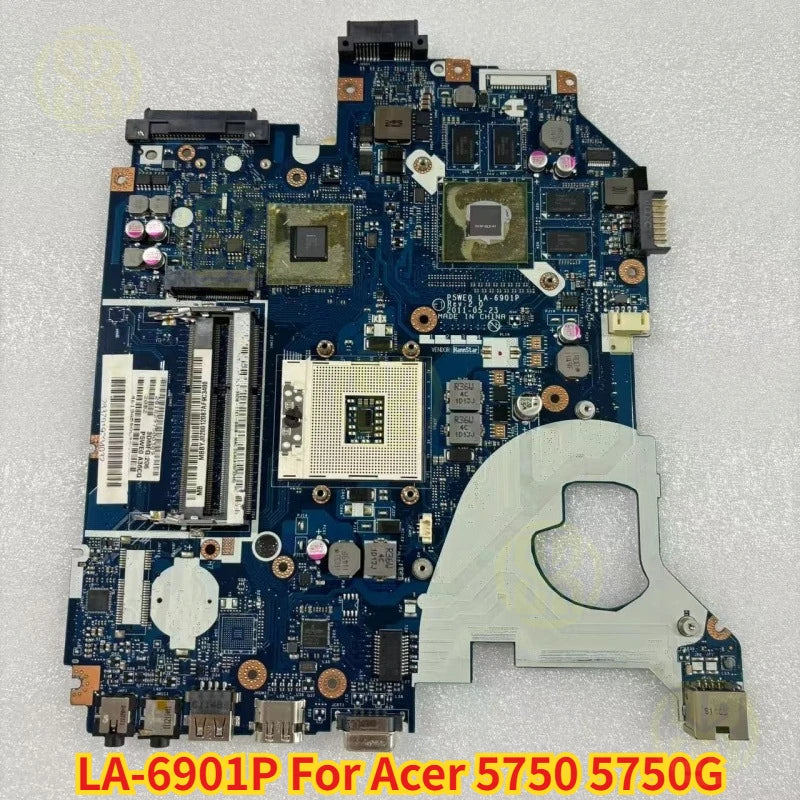 Acer 5750 Laptop Motherboard P5WE0 LA-6901P GT630M 1GB Tested Fully