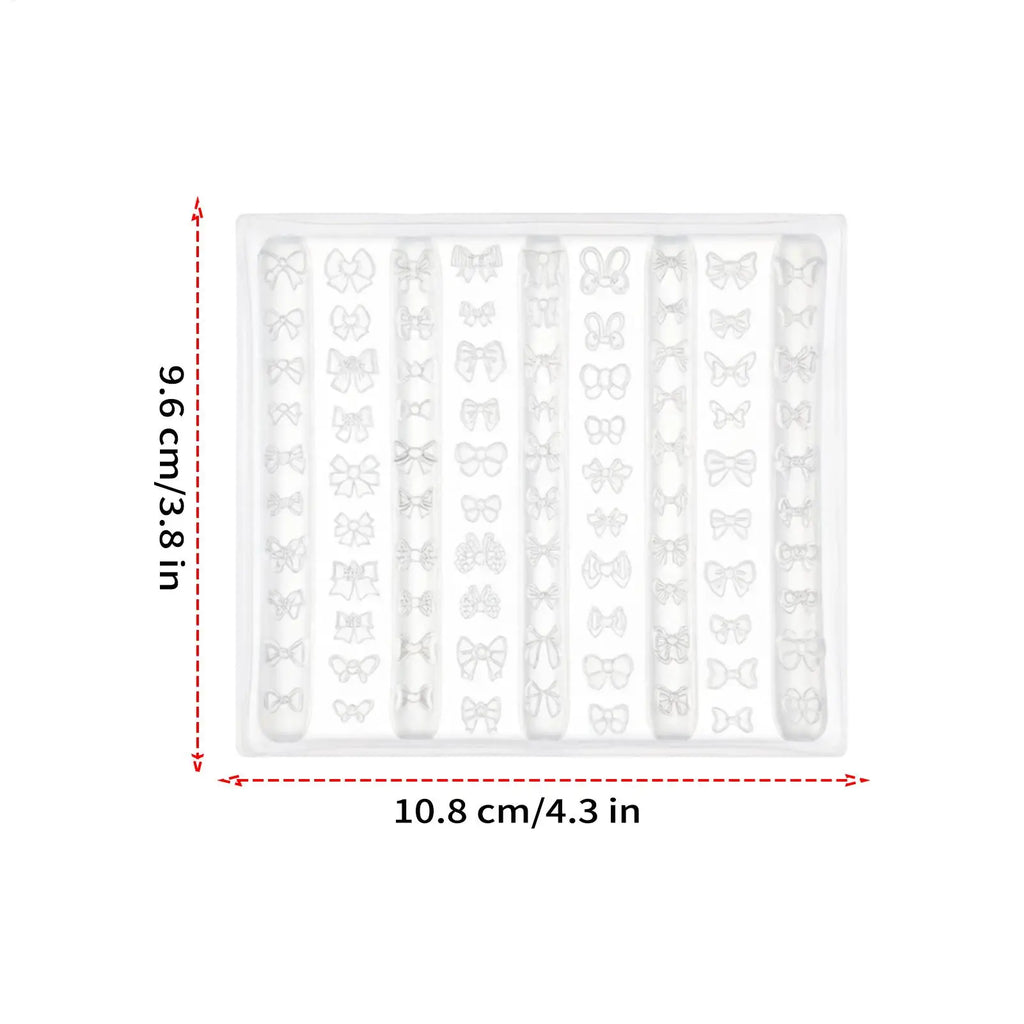 Silicone 3D Bow Mold Reusable DIY Decoration Manicure Design Tool