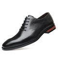 Mens Black Leather Oxford Shoes Lace Up Formal Dress Comfortable Non Zpaxo 6288 Black 37 China Mainland