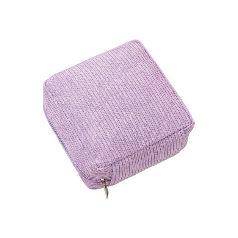 Sanitary Napkins Organizer Bags Women Portable Makeup Lipstick Travel Organizer Bag Multifunctional Mini Earphone Storage Pouch Zpaxo Purple