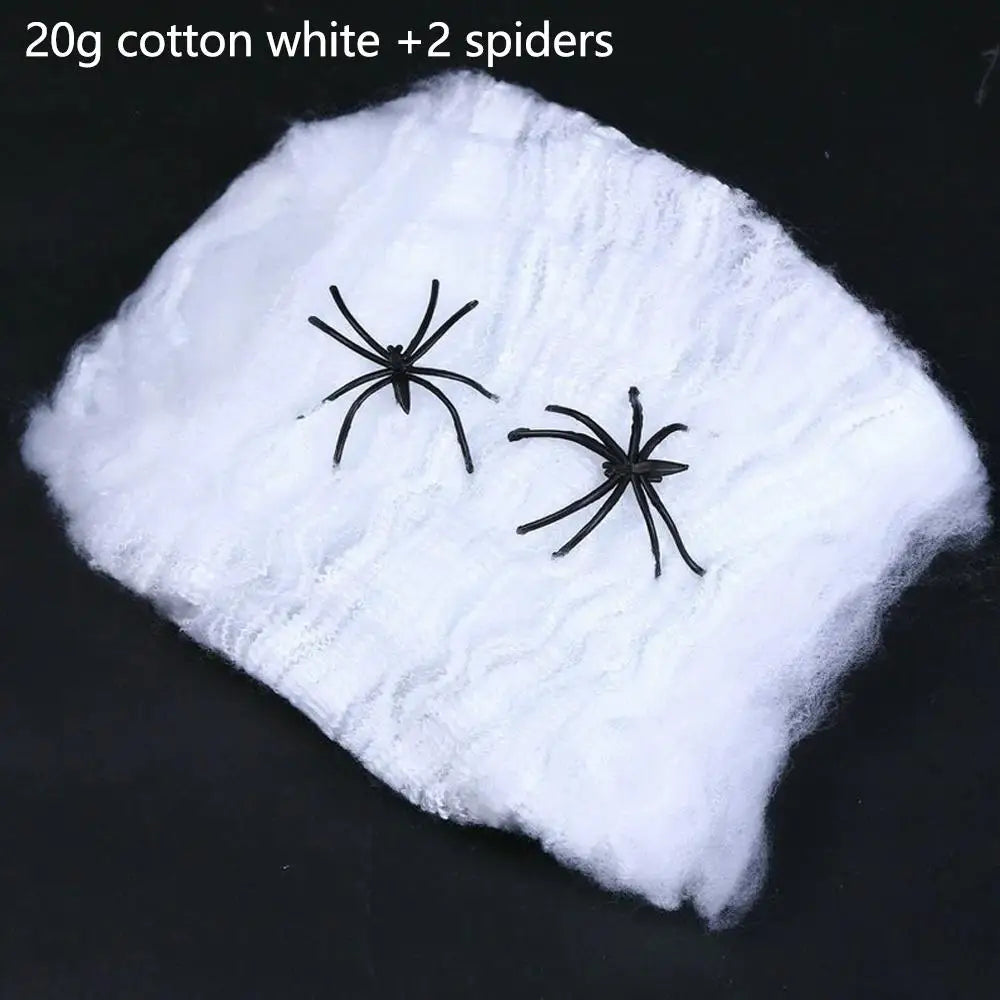 Halloween Stretchy Spider Web Decoration with Spiders | Haunted Decor Halloween Decoration Zpaxo A