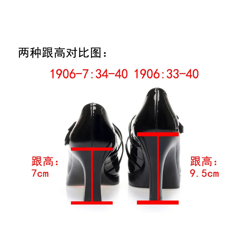 2023 Spring Autumn High-heeled Single Shoes Leather Small Catwalk Zpaxo