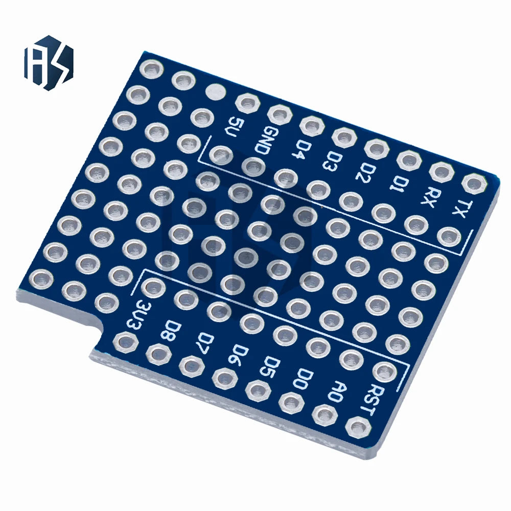Dual-sided Protoboard Shield Wemos D1 Mini High-density Insulated Zpaxo