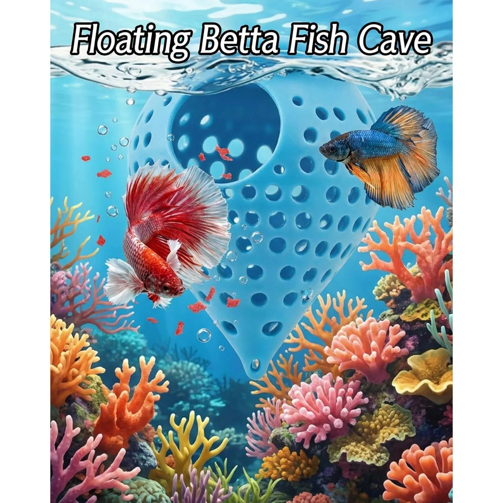 Floating Betta Hide Shrimp Cave Hammock 3D Printed Feeder Small Fish