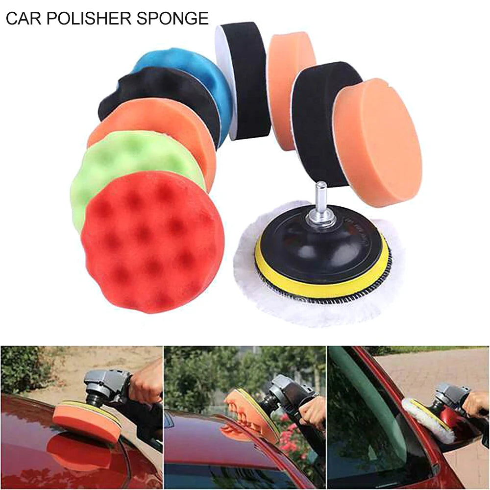 3inch Car Polishing Pad Kit 6/12PCS Sponge Polish Pads Remove Scratches Car Buffing Waxing Cleaning Set for Polisher Buffer Tool Zpaxo