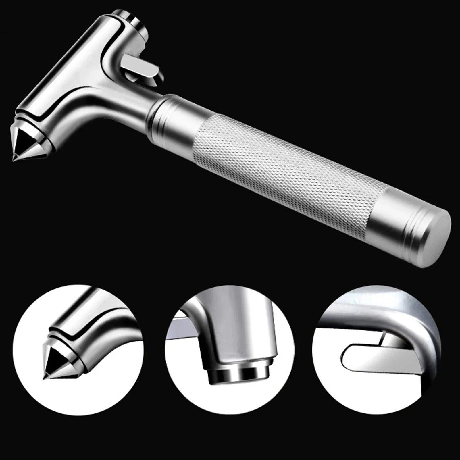Car Safety Hammer – Window Breaker & Seatbelt Cutter Tool