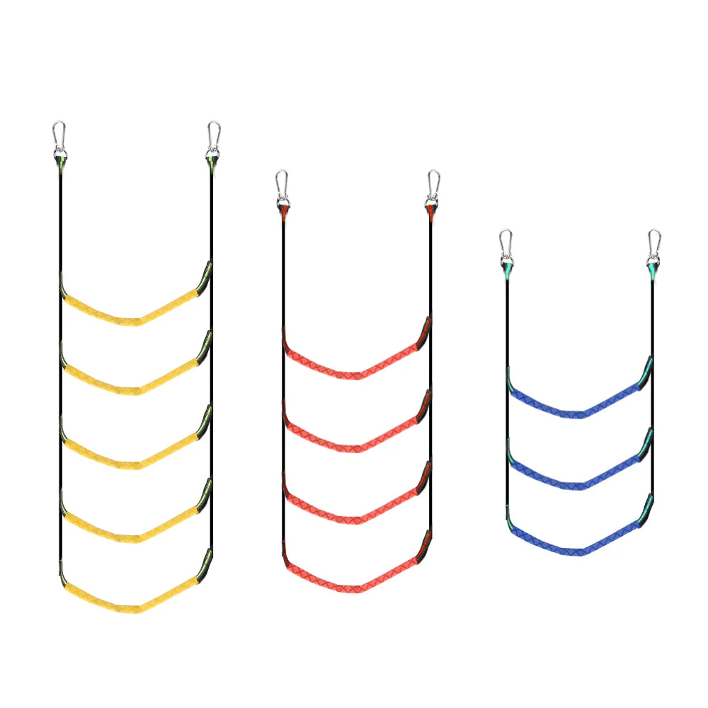 Launching Ladder Boat Folding Ladder Portable Yacht Boat Side Hanging Ladder 3/4/5 Step Boat Rope Ladder Boarding Soft Ladder Zpaxo