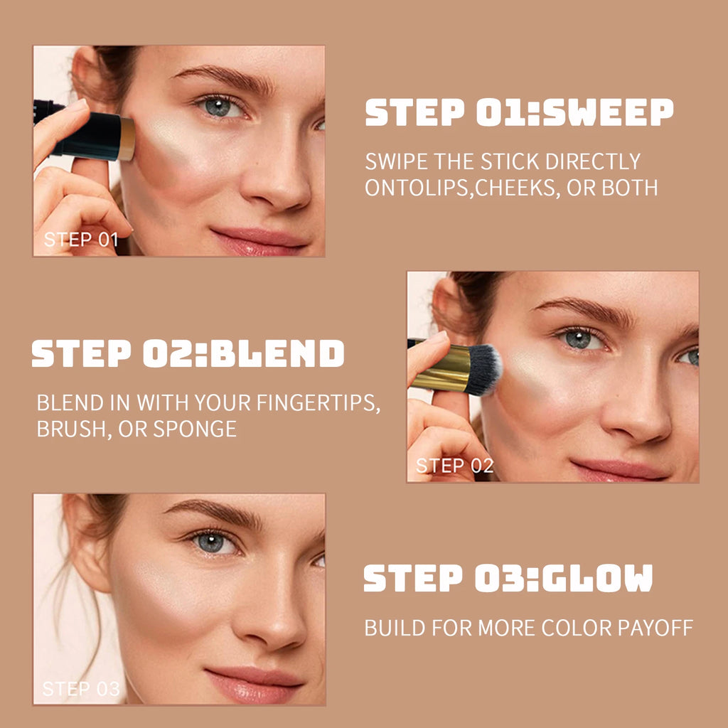 Facial contouring stick - waterproof makeup, contouring makeup, concealer stick, convenient cosmetics Zpaxo