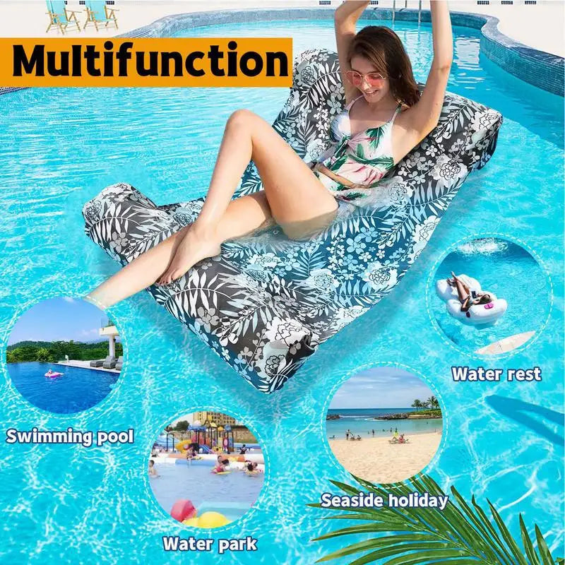 Inflatable Water Hammock Garden Lounges Swimming Adults Pool Floats Zpaxo