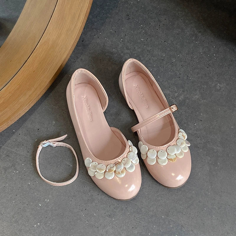2026 Spring Fashion Single Shoes Shallow Mouth Versatile Block Heel