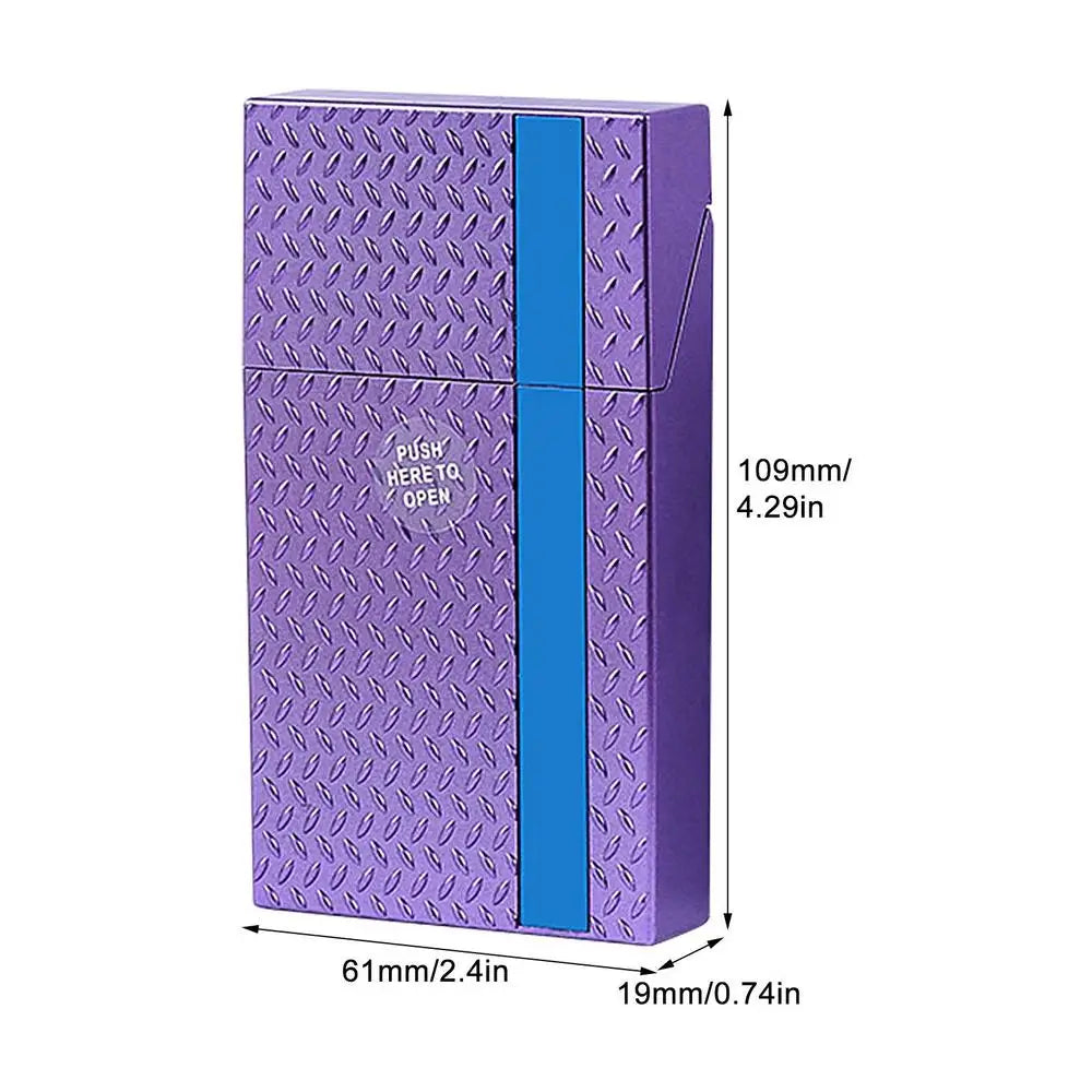 Cigarettes Case Holder Cigarettes Carrying Box For 20-piece Slim Cigars Small Cigarettes Container Cigarettes Protective Case Zpaxo PURPLE China Mainland
