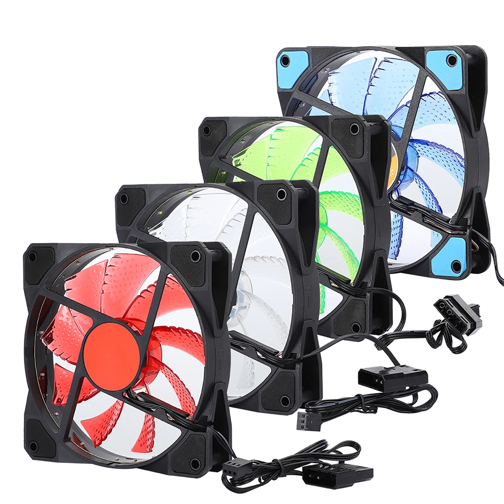 Chassis Fan Computer Cooler Accessory 3-Wire 15-Light Mute LED
