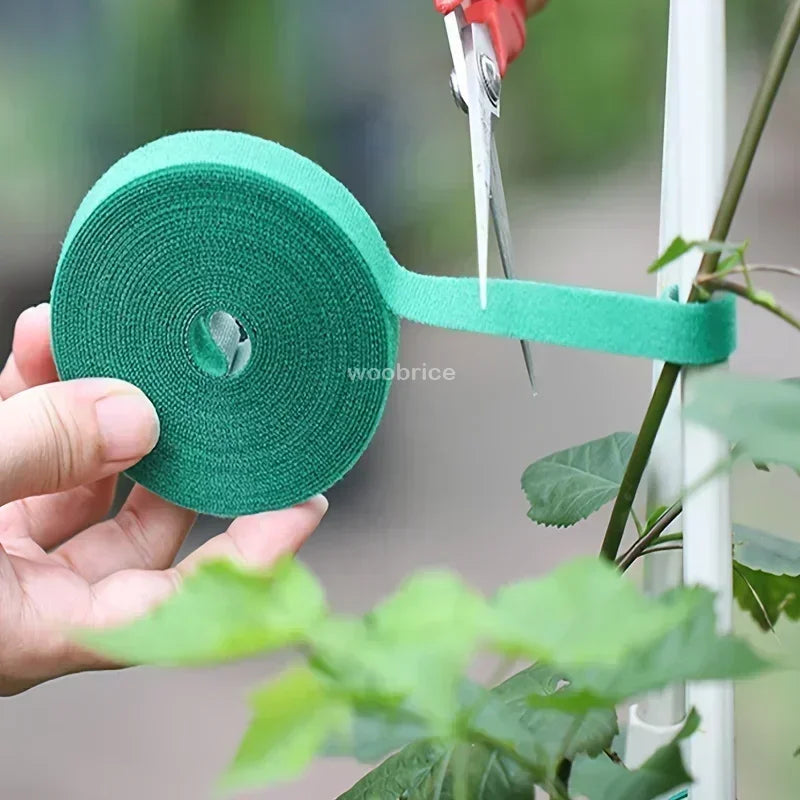 Self Adhesive Plant Nylon Cable Tie Green Adjustable Plants Hook Loop Support Garden Twine Bandage Reusable Fastener Tape Strips Zpaxo