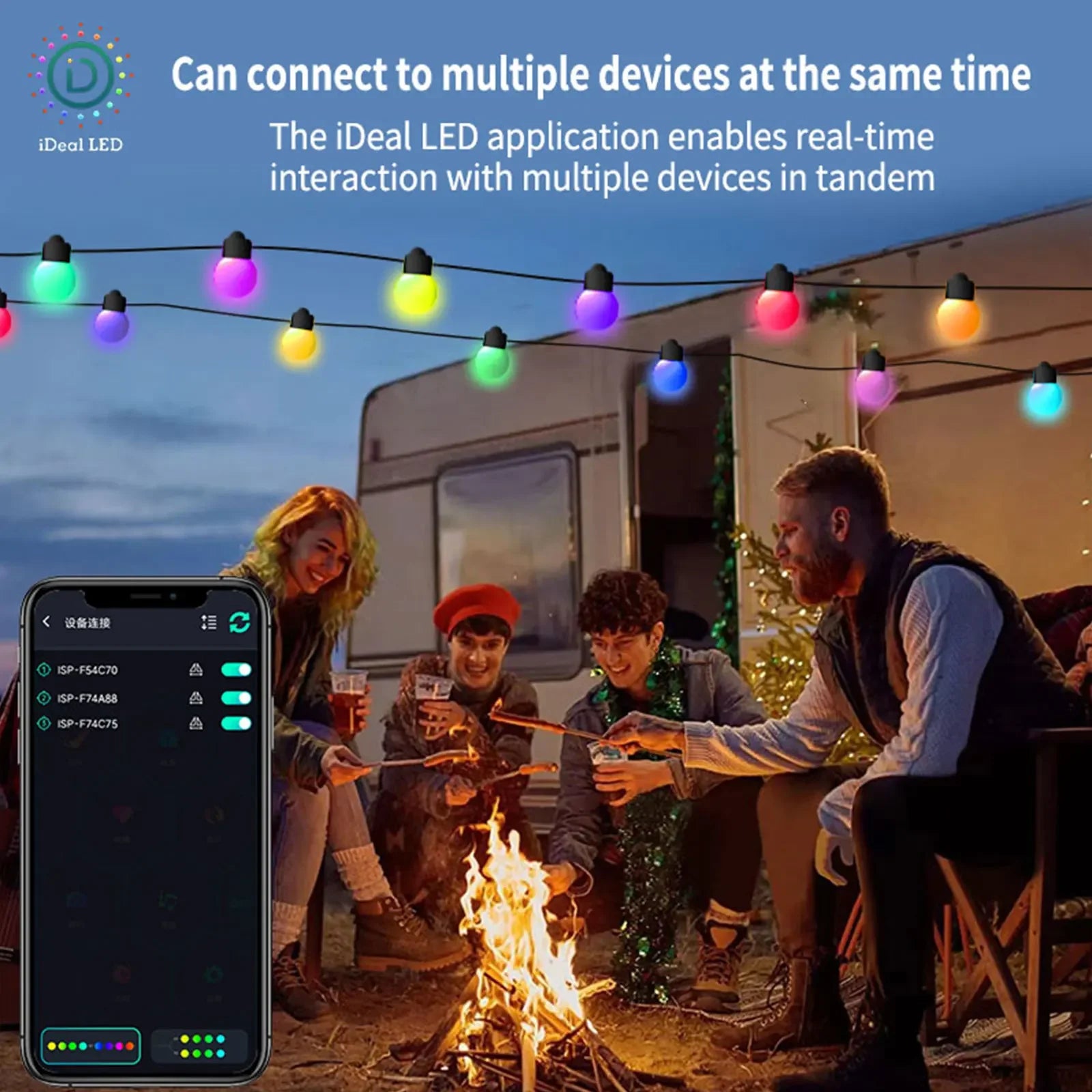 Waterproof DIY Fairy String Lights Bluetooth APP Remote Control LED Zpaxo