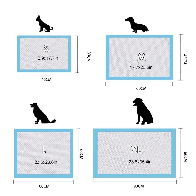 Super Absorbent Pet Diaper Training Pee Pads Urine Nappy Mat Cats Dog Diapers Mat Disposable Quickdry Clean Cushion Pet Supplies Zpaxo