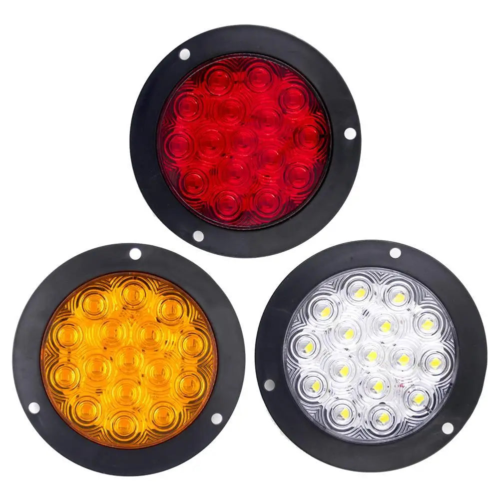 4 Inch Round 16 LED Truck Tail Light 12V-24V | Stop & Turn LED Truck Tail Light Zpaxo