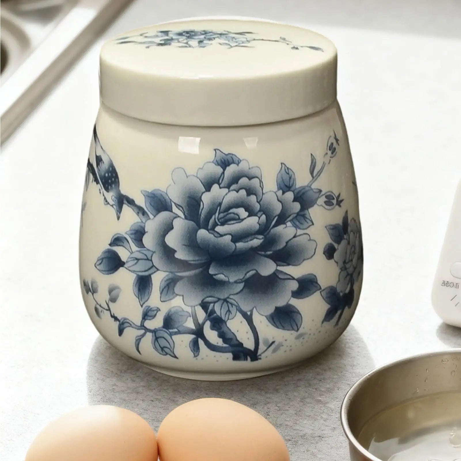 Coddled Egg Cups Ceramic Table Decoration Lids Home Dormitory Hotel