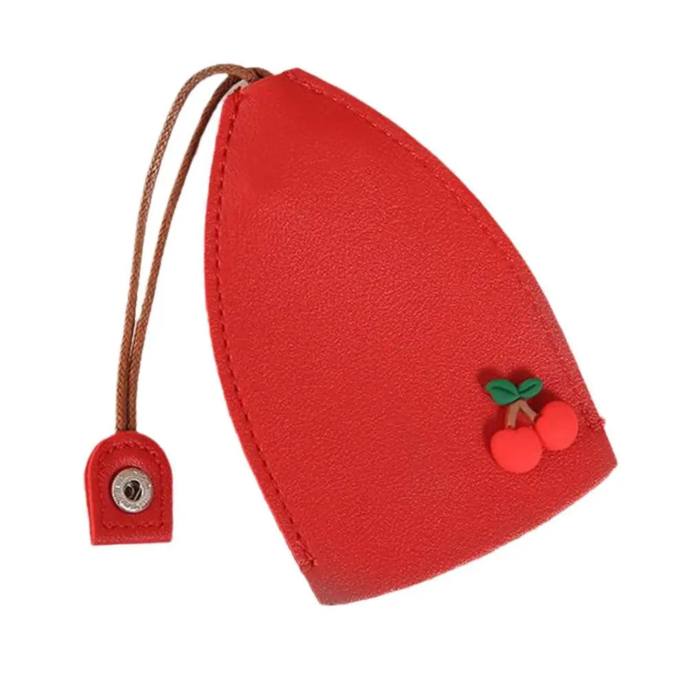Pig Cartoon Strawberry Eggs PU Leather Rainbow Cherry Key Wallets Zpaxo K