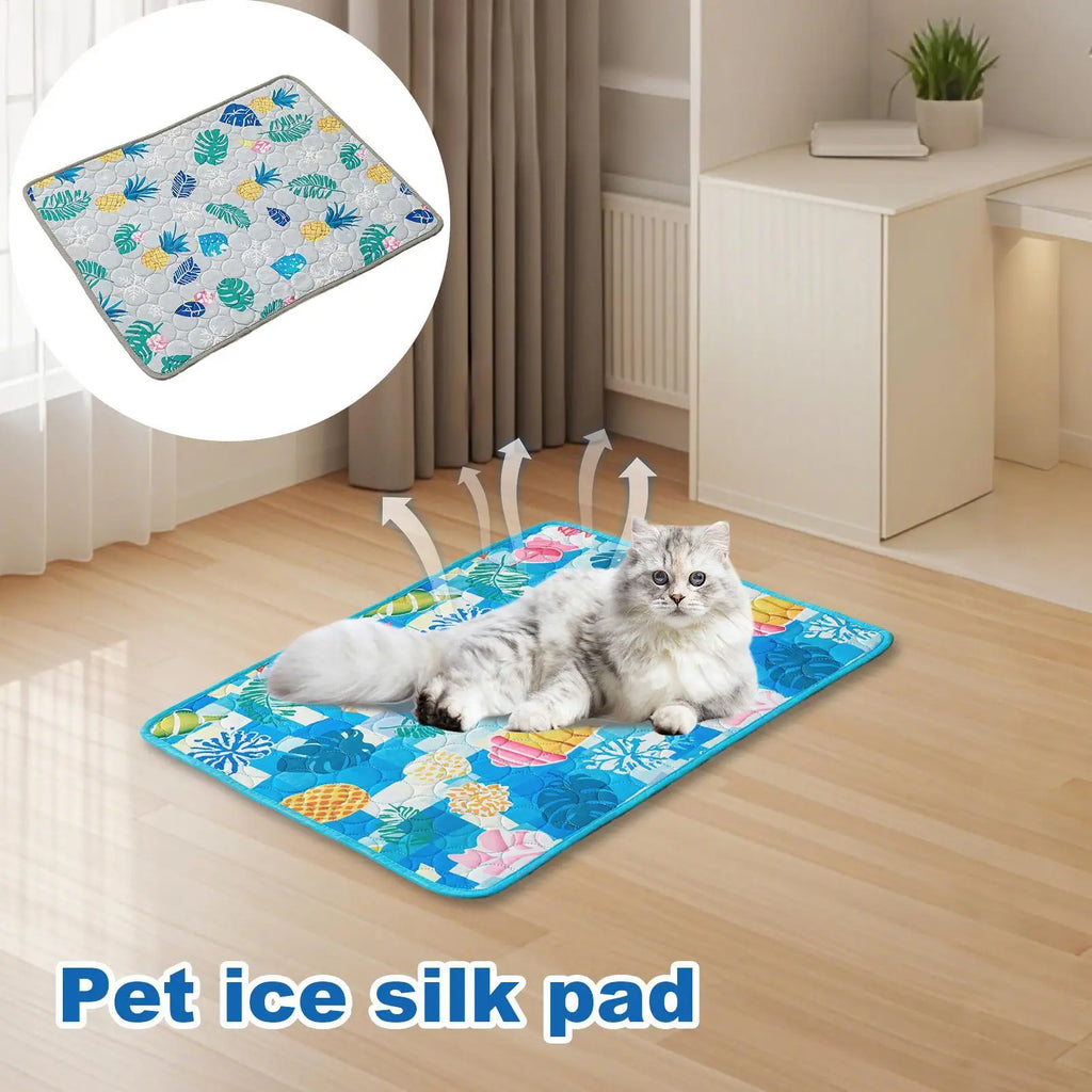 Pet Cooling Mat – Ice Silk Breathable Summer Pad for Dogs & Cats Pet Cooling Mat Zpaxo