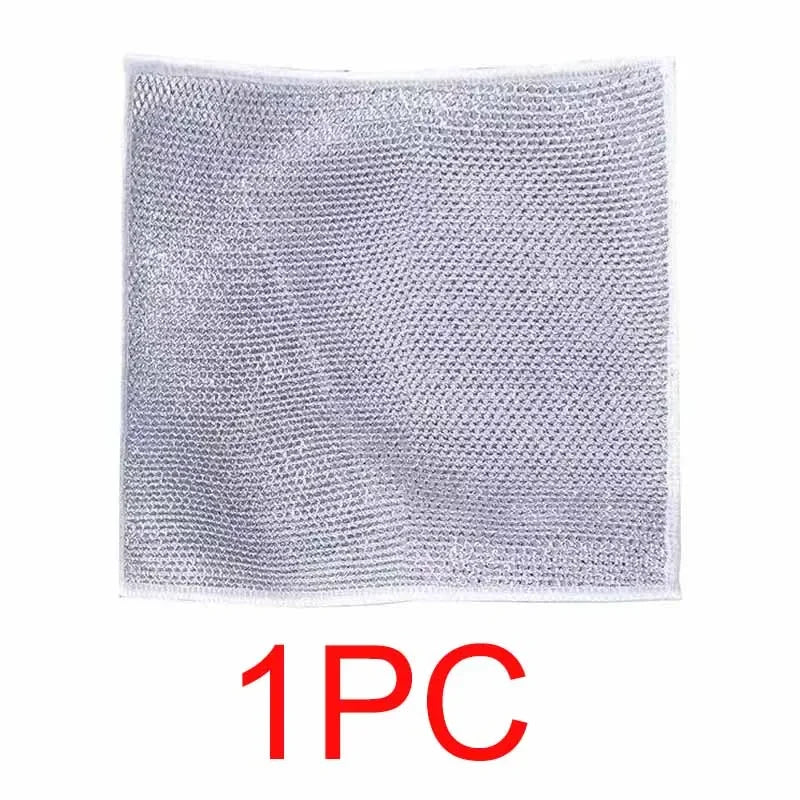 Double-Sided Steel Wire Scrubbing Cloths | Dish & Pot Cleaner
