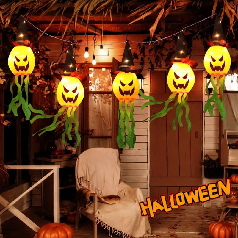 Halloween Glowing Lanterns String Lights Pumpkin Genie Gypsy Ghost