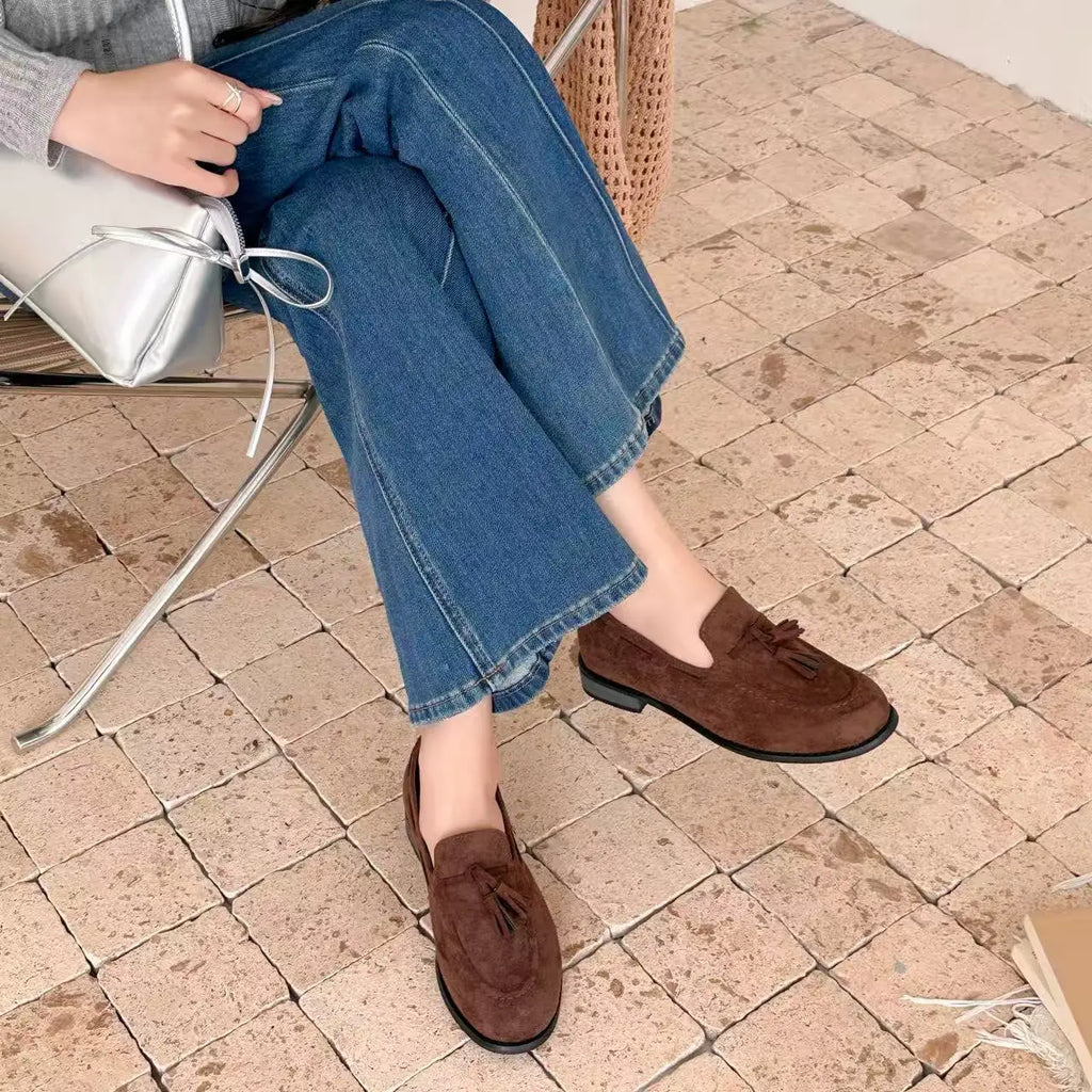 Butterfly Knot Flat Bottom Bean Shoes Women's Spring Autumn