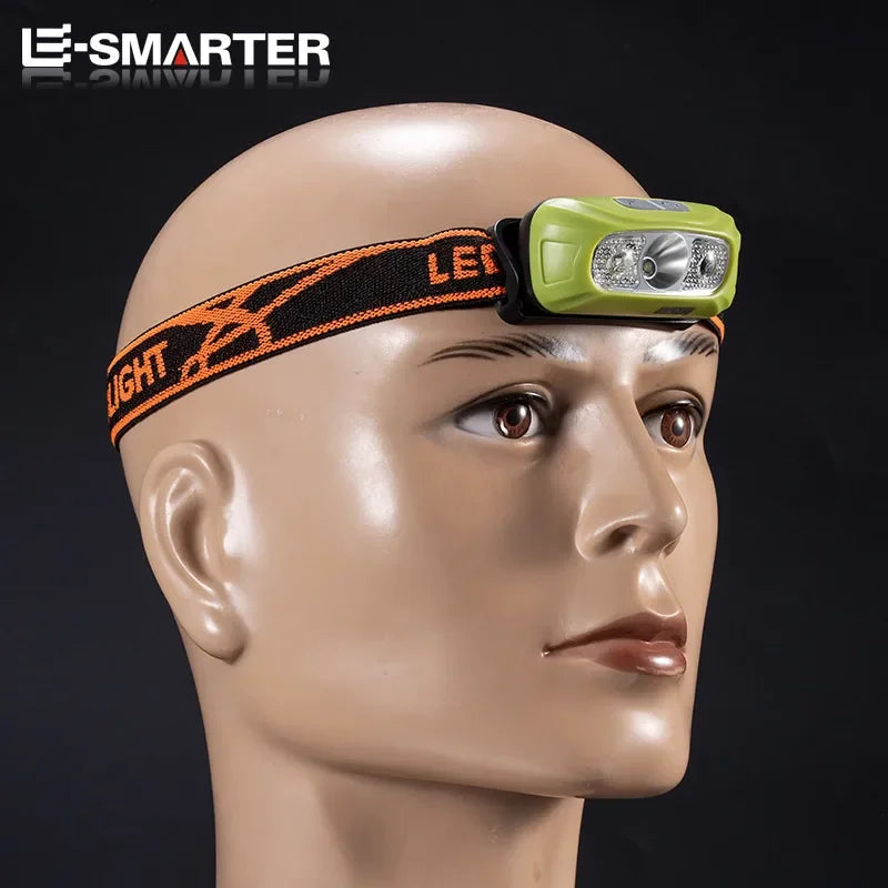 ESMARTER Mini LED Sensor Headlamp – USB Rechargeable & Waterproof