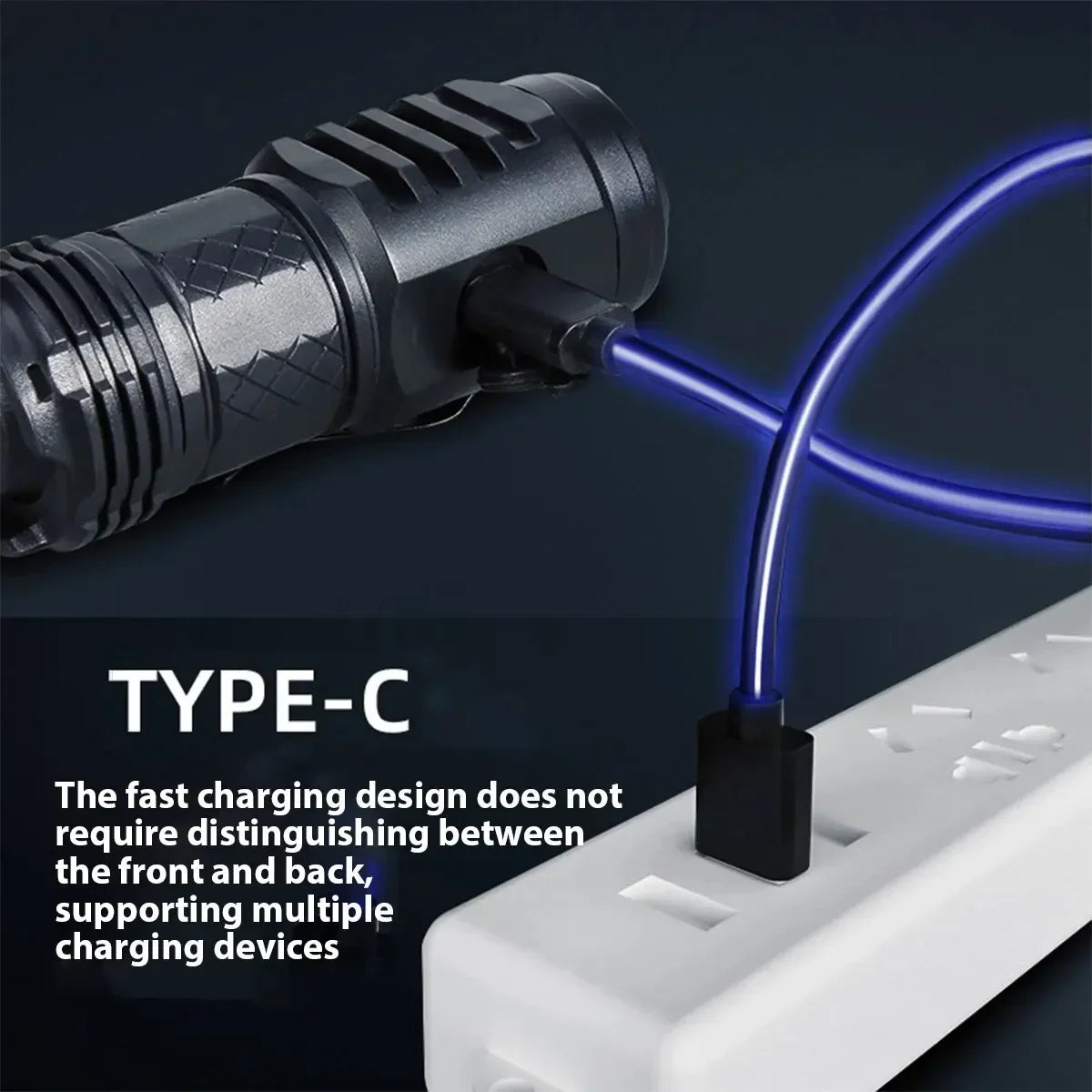 ESMARTER Mini LED Flashlight – 1800 Lumen Type-C Rechargeable