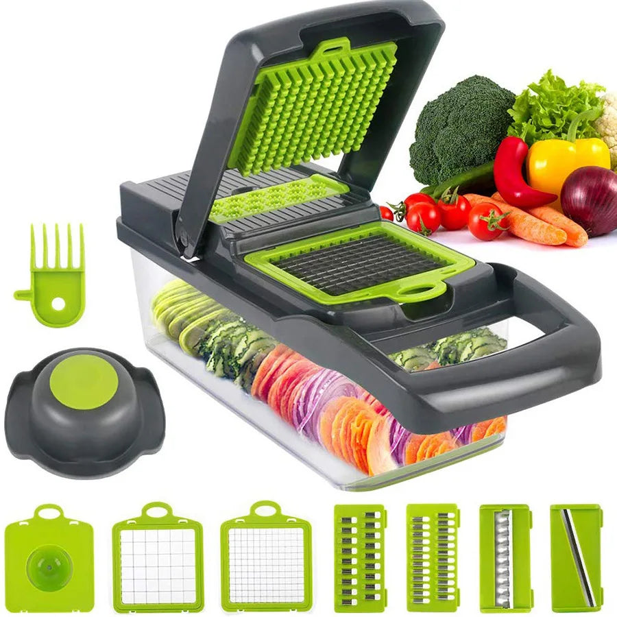 Multifunctional Vegetable Chopper Grate Food Handle Slicer Dicer Cut Zpaxo
