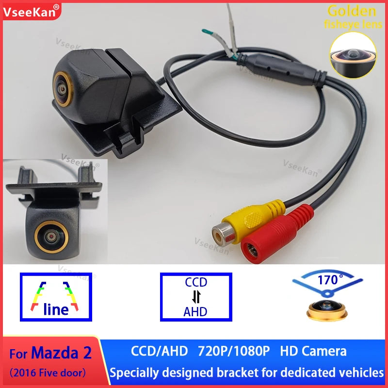 170 Degree AHD 1080P CVBS Reverse Backup Rear View Camera Mazda2 2016 Zpaxo