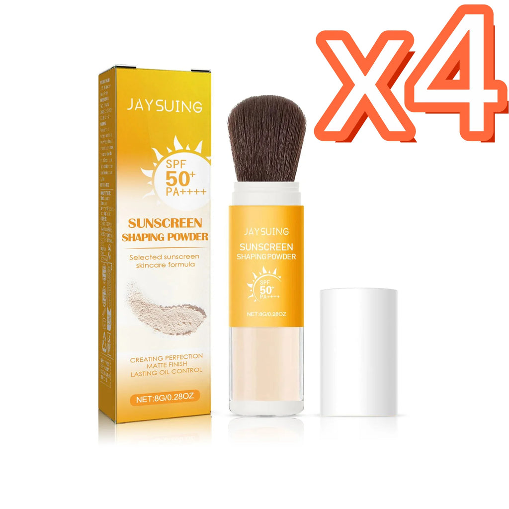 Jaysuing SPF 50 Sunscreen Loose Setting Powder – Oil Control Matte Sunscreen Setting Powder Zpaxo 8g Boxed X 4PCS