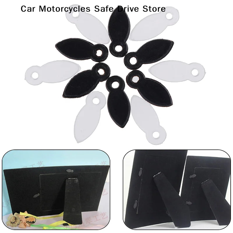 CM100Pcs Lucia Crafts Black White Photo Frame Hooks DIY Rotating