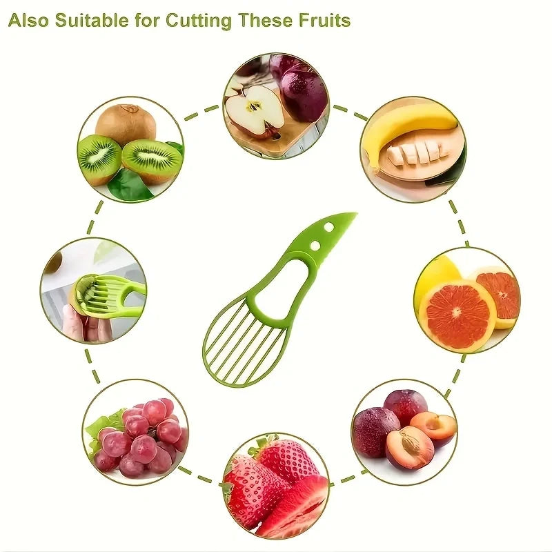 Multifunctional 3 in 1 Avocado Slicer, Outdoor Home Kitchen Camping Accessories Tools Zpaxo